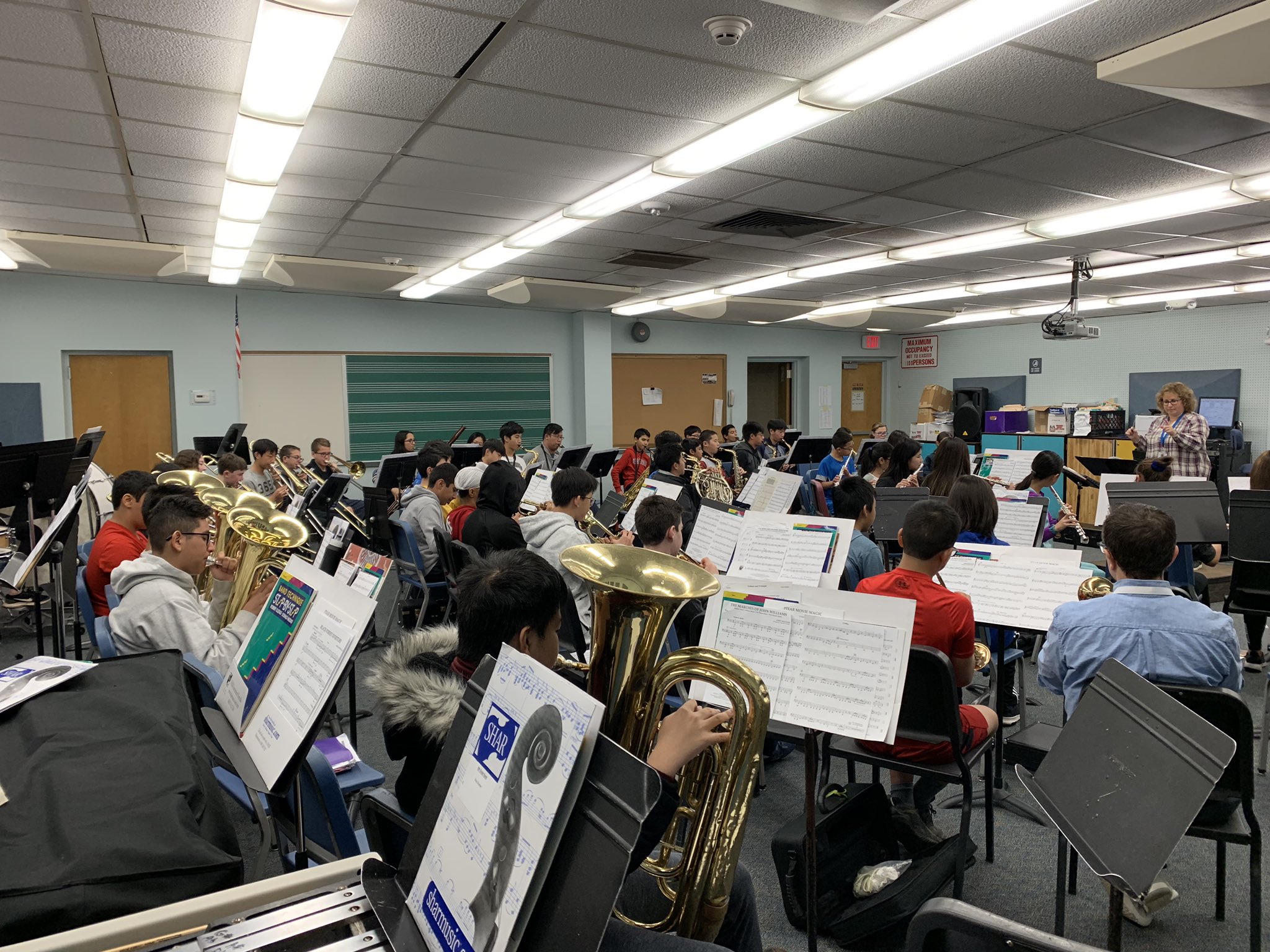 Jericho High School band practice